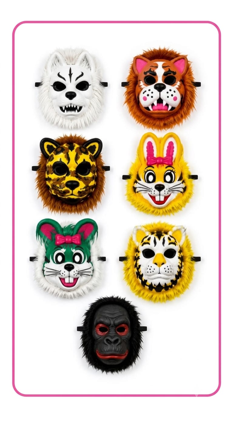 Máscaras de Animales con Peluche Suave (Varios Modelos)