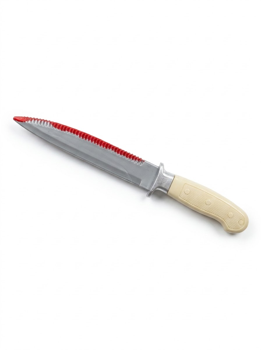 Cuchillo de Utilería con Borde Ensangrentado